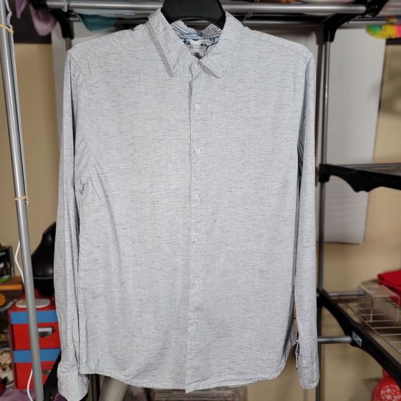 Denim & Flower Ricky Singh LS Full Button Grey - Size Large - Picture 2 of 4